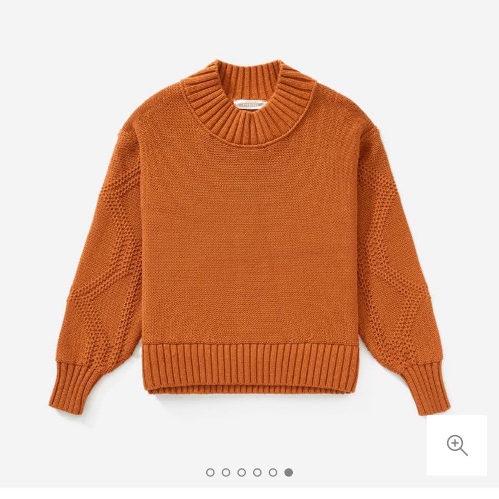 Everlane Texture Cotton Cable Sweater Cider